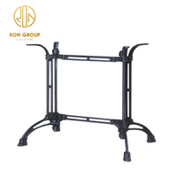 Vente en gros Restaurant restauration jardin extérieur stable quatre griffes cadre de meubles en fonte mentale Base de Table à manger pour plateau en bois
