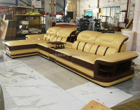 Ventes chaudes : Canapé multifonctionnel de style moderne, canapé d'angle en L, fauteuil de massage, ensemble de canapés en cuir avec haut-parleur