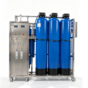 Équipement de purification d'eau par osmose inverse 1000 l/h avec filtre à charbon, sable et résine adoucissante FRP 1000 l/h - Product Image 5