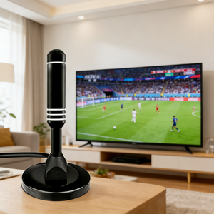 Antenne HDTV Intérieure Intelligente Amplifiée pour Chaînes Locales avec Prise en Charge 4K 1080P - Câble Coaxial de 3m - Product Image 1