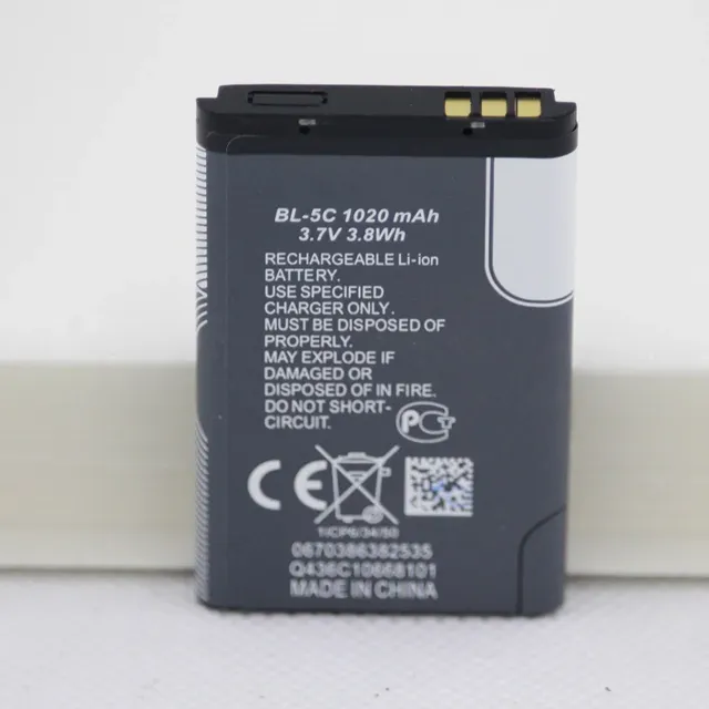 BL5C BL-5C Phone Battery for Nokia 1100 1110 1200 1208 1280 1600 2600 2700 3100 3110 5130 6230 6230i N70 N72 Internal Battery