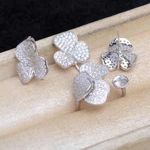 Set de Accesorios para Joyería de Perlas, Plata S925, Soporte para Anillos de 10-11 mm, 6026, Soporte para Uñas, Soporte para Pendientes, Latón Semiterminado - Product Image 2