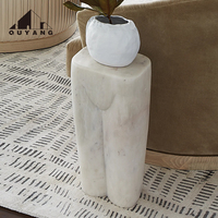 Meubles nordiques personnalisés en marbre de pierre naturelle Table basse d'appoint en marbre au design de luxe Socle en marbre