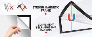 Cadre magnétique prêt à l'emploi pour affiches et photos, en plastique, étanche, avec autocollant magnétique et couvercle de protection - Product Image 3