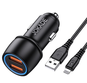 Cargador de coche Jokade 2xUSB con cable de carga rápida para teléfonos - Product Image 5