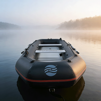 Bateau de pêche gonflable en PVC Hailebao, moteur électrique/à essence 4HP, capacité 5 personnes, pour le surf, la dérive, le ski nautique sur les lacs