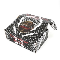 Scatola di imballaggio in cartone ondulato personalizzato modello di pelle di serpente bianco nero stampato scatola postale di lusso Design di spedizione cartone
