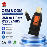 Convertisseur USB vers RS232 RS485, adaptateur série industriel avec isolation 3KV et protection contre la foudre 6KV