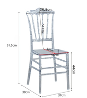 Chaises de salle à manger transparentes du fabricant pour événements de mariage, chaise couronne française, chaise de banquet de mariage, chaise de trône pour hôtels