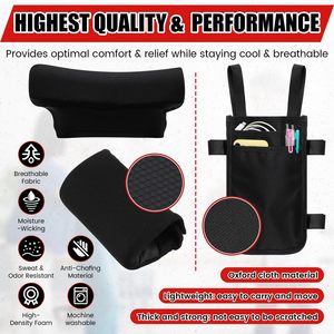 Échantillon gratuit de béquilles en alliage d'aluminium pour personnes âgées et handicapées, avec hauteur réglable et béquilles antidérapantes sous les bras, sac inclus - Product Image 4