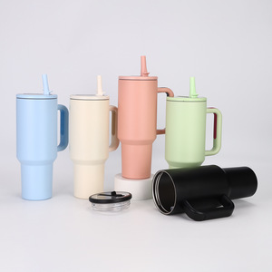 Custom logo Wholesale Bulk Laser Engraving Leak Proof 40 oz Travel Stainless Steel <b>Mug</b> <b>Insulated</b> Vacuum 40oz Tumbler With Handle - Product Image 3