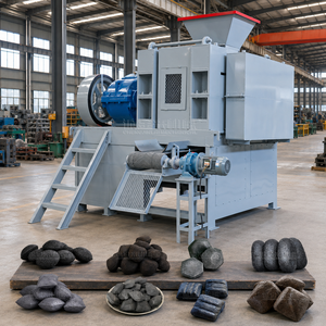 Presse à briquettes de grande capacité avec moteur AC pour marc d'olive et sciure de bois carbonisée, capacité de production de 1 à 10 tonnes - Product Image 1