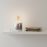 Changhong Keramik Bohemian Abnehmbare LED Runde Tischlampe für Schlafzimmer Wohnzimmer Büro & Studentenwohnheim Innenbereich