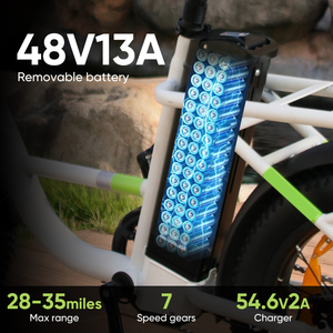 Vélo cargo électrique 7 vitesses avec moteur arrière 48V/500W et écran LCD pour adultes - Product Image 4
