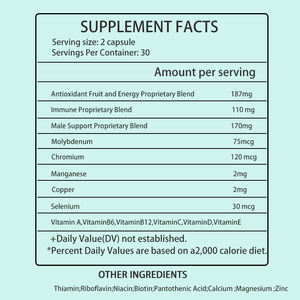 Cápsulas de Minerales/Multivitaminas Personalizadas OEM ODM para Hombre con Vitaminas A, C, E, D, Magnesio, Biotina, Suplementos Antioxidantes - Product Image 4