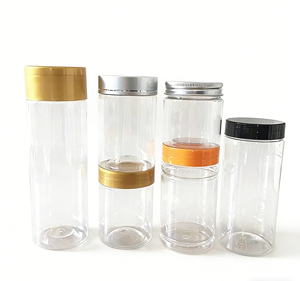 Bouteilles en plastique PET transparentes, étanches, de qualité alimentaire, emballage scellé pour fruits secs, baies de Goji, gelée, sucre, chewing-gum - Product Image 1