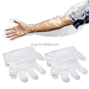 Стандартные одноразовые ветеринарные перчатки пять пальцев PE перчатки для рук