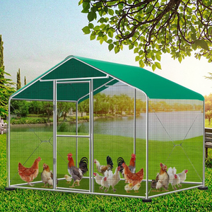 Hiện đại ngoài trời kim loại gà Coop lồng với đi bộ trong bao vây loại - Product Image 1