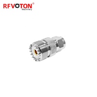 Fiche F mâle entièrement en laiton du fabricant vers adaptateur de prise femelle UHF SO239 Connecteurs coaxiaux RF