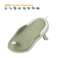 Siège de bain pour bébé avec capteur de température numérique |   Coussin de bain pour nouveau-nés avec protection de la colonne vertébrale