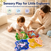 Tapis sensoriel liquide Océan pour salles de bain, salles de jeux et garderies, tapis de massage pour enfants