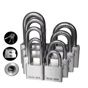 Candado de seguridad con grillete corto marino de acero inoxidable 304, cerradura para exteriores, resistente al agua, a prueba de óxido, cerradura de puerta antipalanca, herrajes para barcos de 50mm - Product Image 3