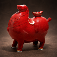 Figurine de cheval en céramique faite à la main, style dynastie Tang, ornement lingot d'or, décoration Feng Shui pour le Nouvel An chinois, cadeau pour la maison