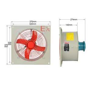 EFF-300 380V 2200m3/h wall mounted Explosion proof axial fan