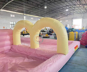 Nouveau design intérieur <span class=keywords><strong>petit</strong></span> château gonflable <span class=keywords><strong>rose</strong></span> gonflable mariage cavalier château <span class=keywords><strong>trampoline</strong></span> adapté aux enfants adultes - Product Image 3