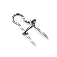 CASTFUN 100 Pièces/sac Duo Serrure S'enclenche Taille 000-8 Argent Noir Belle Pivotant Accessoires De Pêche