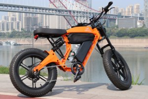 Vélo de ville à pneus larges avec batterie longue portée 48V, phare intégré sans balais, éclairage LED 7 vitesses, stock d'entrepôt, 750W - Product Image 2