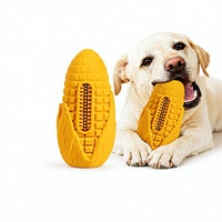 Jouet à mâcher pour chien en caoutchouc naturel durable en forme de rafle de maïs, jouet moléaire indestructible pour mâcheurs agressifs, pour grandes races, jeu interactif