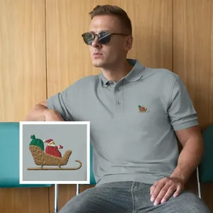 <strong>Mens</strong> Christmas Polo <strong>Shirt</strong> Custom Embroidery logo Polo <strong>Shirt</strong> Luxury Streetwear <strong>T</strong>-<strong>shirt</strong> - Product Image 5