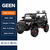GEEN Auto Eléctrico para Niños Unisex, Vehículo de Juguete con Batería de 12V, Luces Musicales, Control Remoto, Auto para Niños