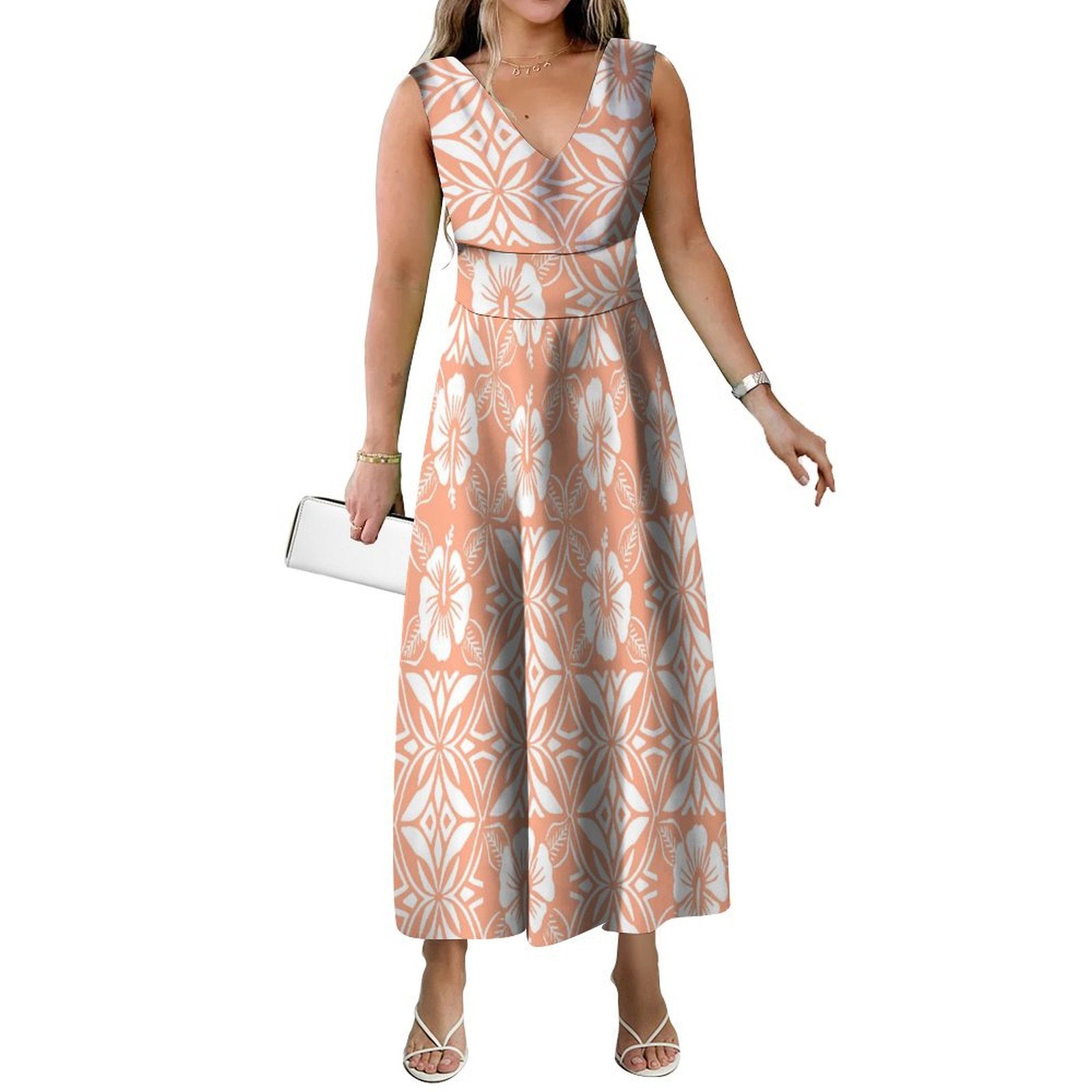 New Custom Hawaiian Style Cyathea Dealbata Printed Deep V Neck Sleeveless Ladies Midi Dresses Women Elegant Polynesian Dress 5XL| Alibaba.com New Custom Hawaiian Style Cyathea Dealbata Printed Deep V Neck Sleeveless Ladies Midi Dresses Women Elegant Polynesian Dress 5XL| Alibaba.com