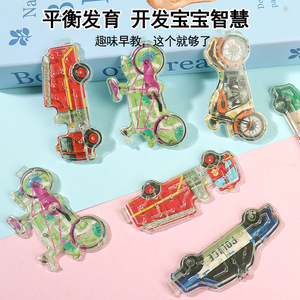 Juguete laberinto de bolas de equilibrio con temática de coches, diseño de vehículos de transporte para niños de 2 a 4 años, plástico, unisex, talla única - Product Image 3