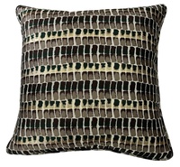 Housse de coussin décorative jacquard métallique à motifs géométriques colorés, sur mesure, de luxe, directement de l'usine