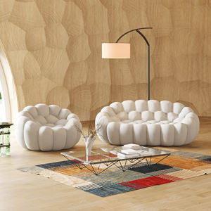 स्टॉक में आधुनिक 3 डी हनीमून कंसोड कपड़े वैक्यूम संपीड़ित बुलबुले सोफे 3 सीटर फुटबॉल सोफे फुटबॉल सोफे - Product Image 5