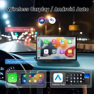 Maustor OEM fábrica portátil Carplay IPS pantalla inteligente 9 pulgadas inalámbrico Android Auto Car Player con 4K cámara frontal trasera 1080P