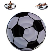 Tapis flottant de football gonflable rond pour piscine, directement de l'usine, pour le plaisir aquatique