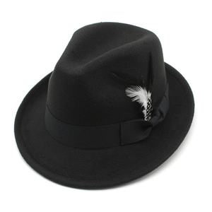 Nuevo Sombrero Fedora Unisex Pequeño con Bordado a Mano de Plumas, Casual, para las Cuatro Estaciones, 100% Poliéster - Product Image 2