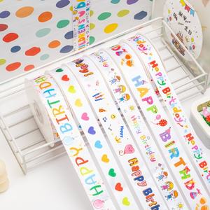 Cinta del Día del Niño Linda caricatura impresa cumpleaños y caja de graduación decoración 0215 bolsa de seda para hornear cómplice cinta de regalo - Product Image 5