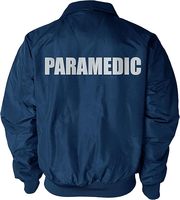 Blouson aviateur coupe-vent lourd à logo réfléchissant EMT Veste paramédicale médicale d'urgence avec doublure en polaire