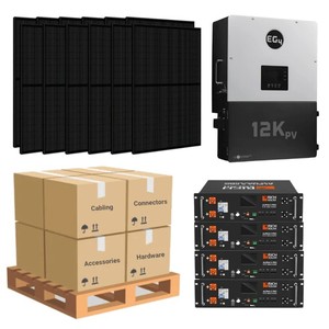 ระบบไฟฟ้าบ้านครบชุด 4.92 กิโลวัตต์ EG4 พร้อมคอนโทรลเลอร์ MPPT 12KPV แบตเตอรี่ลิเธียม 28.6 กิโลวัตต์ชั่วโมง แผงโซลาร์เซลล์แบบโมโนคริสตัลไลน์ 12 ชิ้น 410 วัตต์ 12KPV - Product Image 4