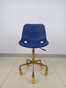 Silla de Barbería, Hospital, Médica, Antiestática, con Respaldo de PU, Altura Ajustable, Giratoria, con Ruedas de PU, Industrial, de Laboratorio, Azul - Product Image 6