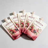 Pochette à bec verseur personnalisée imprimée, emballage alimentaire de qualité supérieure, étanche et refermable pour jus, sauces, yaourts et boissons