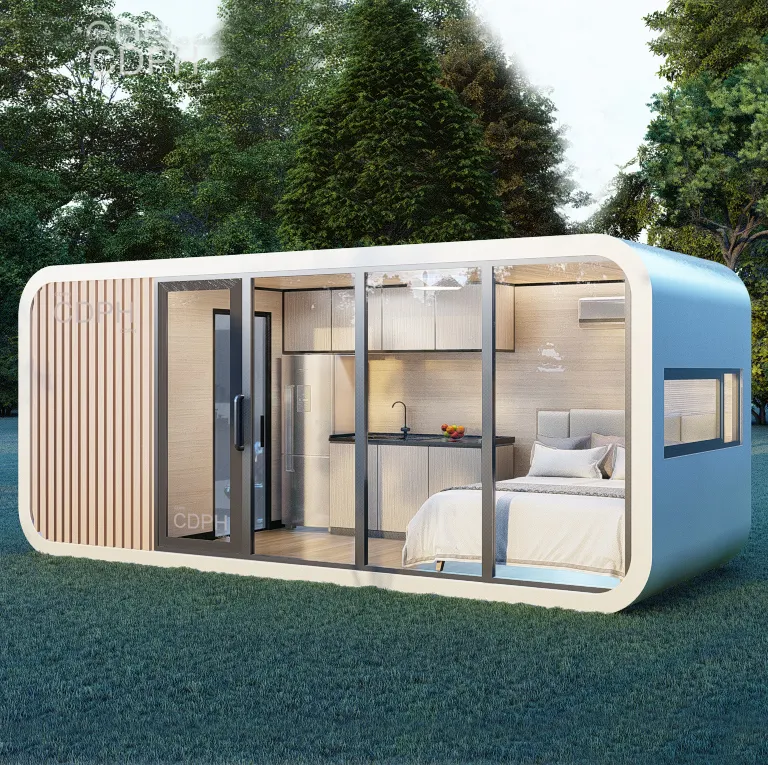 CDPH prefabrik mobil küçük evler banyo ve mutfak ile prefabrik konteyner kabin