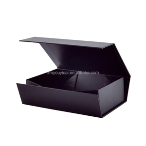 صندوق هدايا من الورق المقوى الأسود قابل للتخصيص عالي الجودة قابل لإعادة التدوير للأحذية والملابس قابل للطي مطفي نقش مغناطيسي صلب - Product Image 5