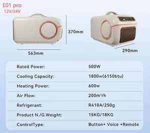 Climatiseur extérieur portable avec double mode de chauffage et de refroidissement 12/24v prend en charge les sources d'énergie solaire climatisation réelle - Product Image 6
