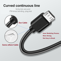 Cable de datos de carga rápida tipo USB C a Micro USB V8, Cable de carga rápida 1 pies 3 pies 6 pies 10 pies